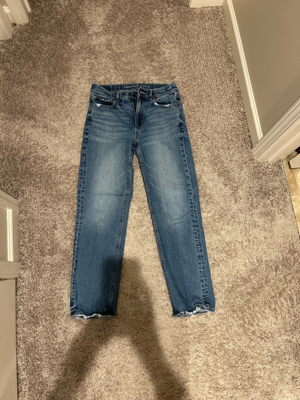 American Eagle High Rise Straight Denim